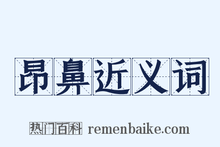 昂鼻近义词是什么意思的图片